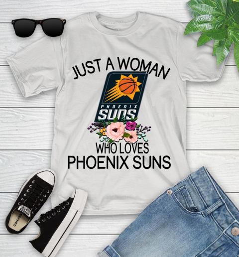 NBA Just A Woman Who Loves Phoenix Suns Basketball Sports Youth T-Shirt