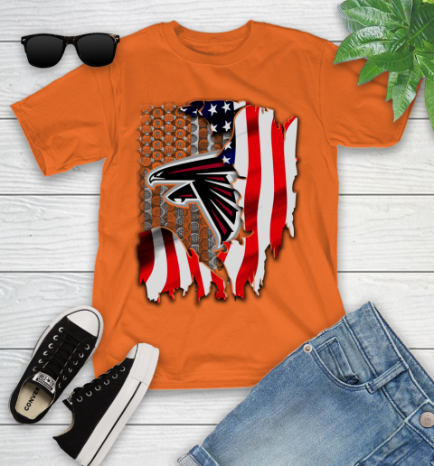 Atlanta Falcons NFL Football American Flag Youth T-Shirt 9