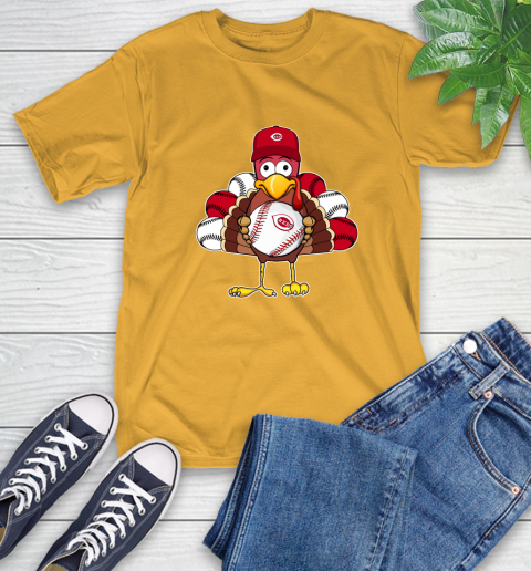 Cincinnati Reds Turkey thanksgiving T-Shirt 3