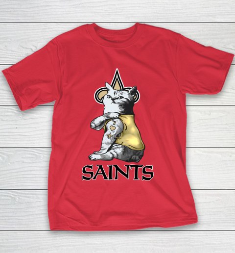 NFL Football My Cat Loves New Orleans Saints Youth T-Shirt 7
