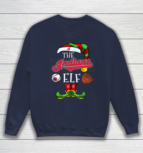 Cleveland Indians Christmas ELF Funny MLB Sweatshirt 2