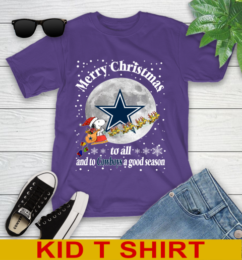 Dallas Cowboys Merry Christmas To All And To Cowboys A Good Season NFL Football Sports Youth T-Shirt 3