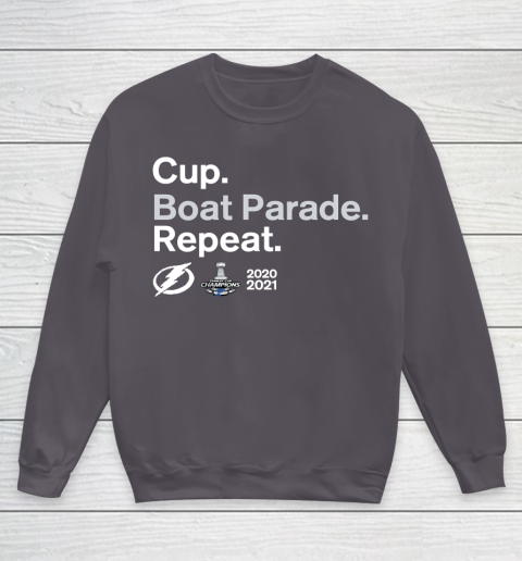 Cup Boat Parade Repeat Tampa bay Lightnings Stanley Hockey 2021 Youth Sweatshirt 5