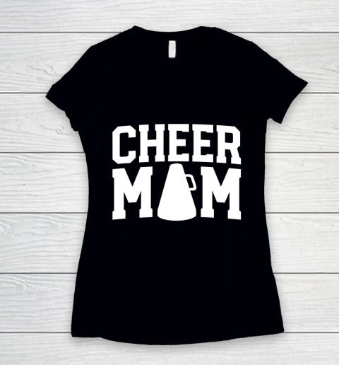 Mother's Day Funny Gift Ideas Apparel  Cheer Mom T Shirts For Women Cheerleader Mom Gifts Mother T Women's V-Neck T-Shirt