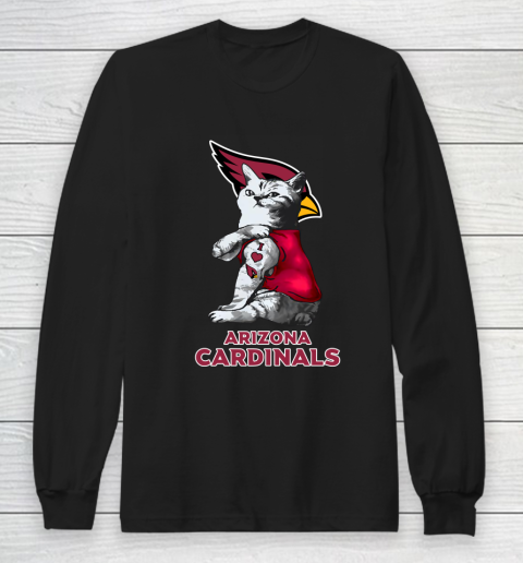 NFL Football My Cat Loves Arizona Cardinals Long Sleeve T-Shirt