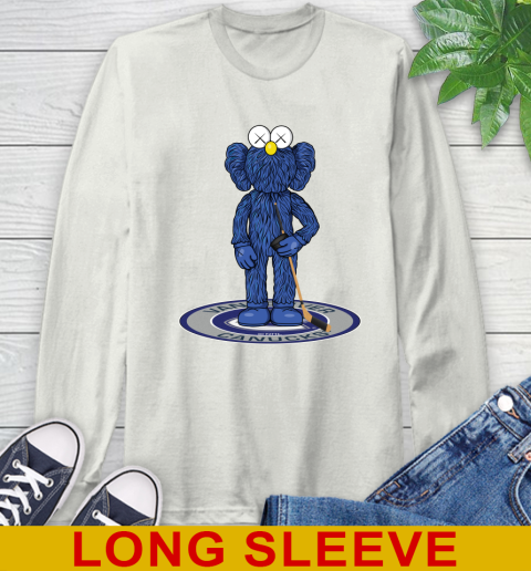 NHL Hockey Vancouver Canucks Kaws Bff Blue Figure Shirt Long Sleeve T-Shirt 12