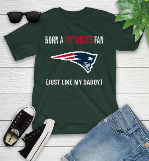 NFL New England Patriots Football Loyal Fan Just Like My Daddy Shirt Youth T-Shirt 4