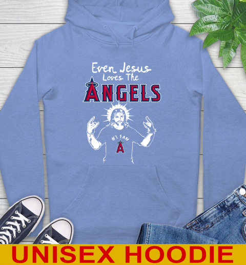 Los Angeles Angels MLB Baseball Even Jesus Loves The Angels Shirt Hoodie 11