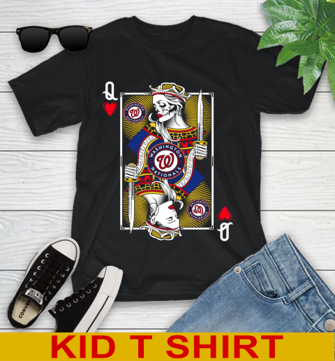 MLB Baseball Washington Nationals The Queen Of Hearts Card Shirt Youth T-Shirt
