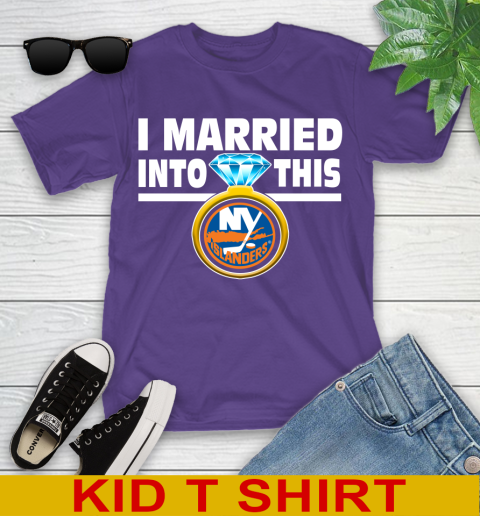 New York Islanders NHL Hockey I Married Into This My Team Sports Youth T-Shirt 3