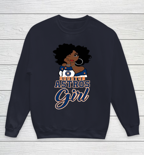 Houston Astross Girl MLB Youth Sweatshirt 3