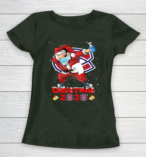 Montreal Canadiens Funny Santa Claus Dabbing Christmas 2020 NHL Women's T-Shirt 4