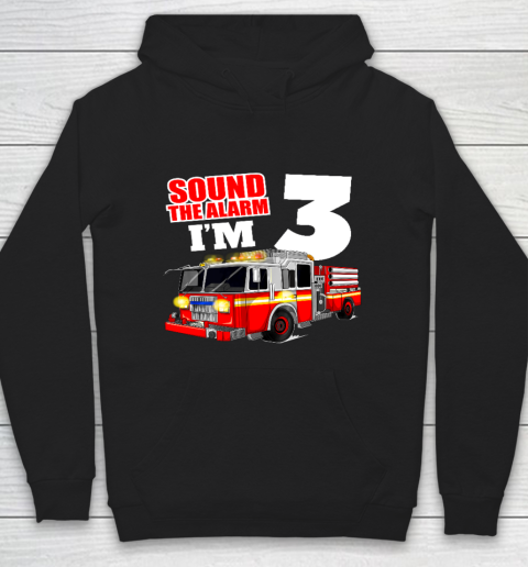 Kids Fire Truck 3rd Birthday T Shirt Boy Firefighter 3 Years Old Hoodie