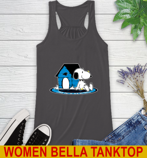 NFL Football Carolina Panthers Snoopy The Peanuts Movie Shirt Racerback Tank 12