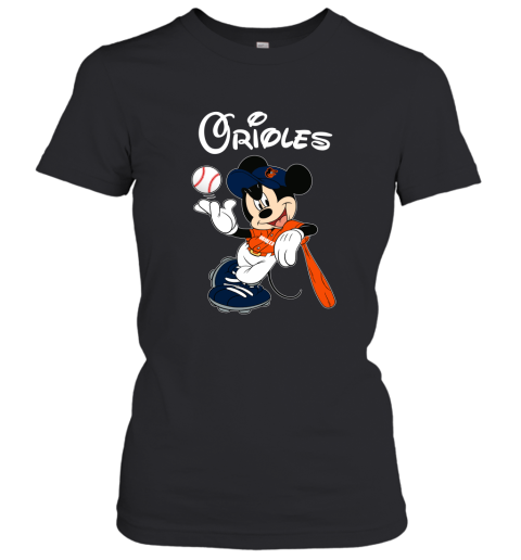 Baseball Mickey Team Baltimore Orioles Women's T-Shirt