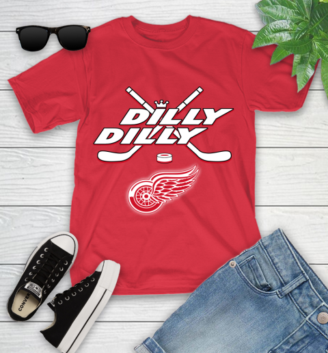 NHL Detroit Red Wings Dilly Dilly Hockey Sports Youth T-Shirt 10
