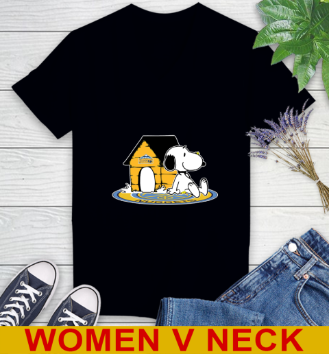 NBA Basketball Denver Nuggets Snoopy The Peanuts Movie Shirt Women's V-Neck T-Shirt 2