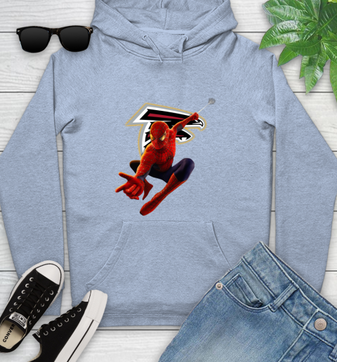 NFL Spider Man Avengers Endgame Football Atlanta Falcons Youth Hoodie 10