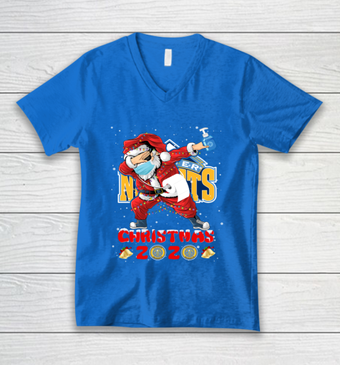 Denver Nuggets Funny Santa Claus Dabbing Christmas 2020 NBA V-Neck T-Shirt 5