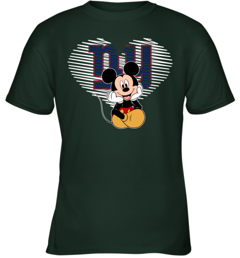 NFL New York Giants The Heart Mickey Mouse Disney Football T Shirt Ikzzn26NXXQ youth t shirt 26 95 151514 front forest green