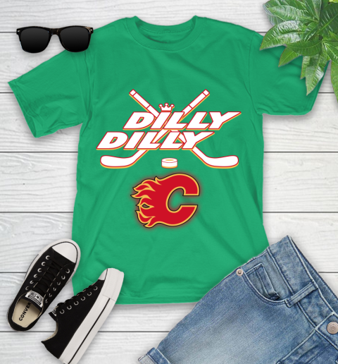 NHL Calgary Flames Dilly Dilly Hockey Sports Youth T-Shirt 6