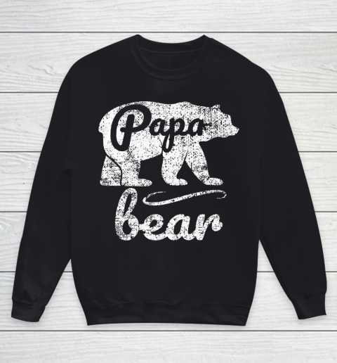 Father's Day Funny Gift Ideas Apparel  Papa Bear Dad Father T Shirt Youth Sweatshirt