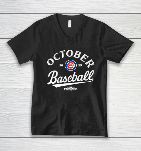 Chicago Cubs October Baseball 2025 V-Neck T-Shirt