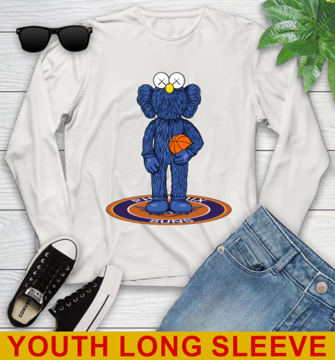 NBA Basketball Phoenix Suns Kaws Bff Blue Figure Shirt Youth Long Sleeve 12