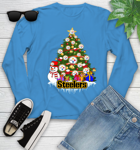 Pittsburgh Steelers Merry Christmas NFL Football Sports Youth Long Sleeve 7
