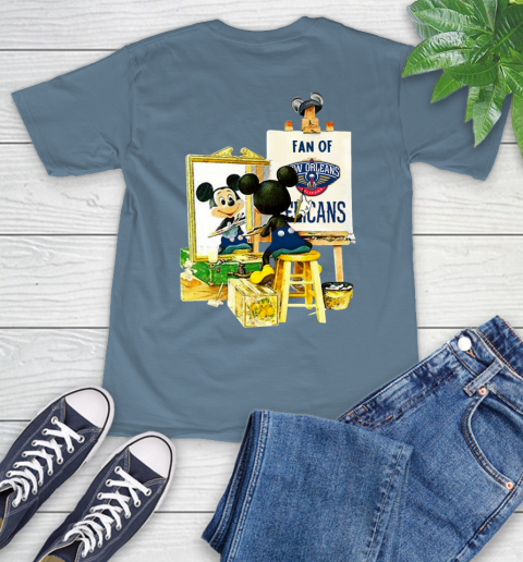 NBA Basketball New Orleans Pelicans Mickey Drawing Shirt 9