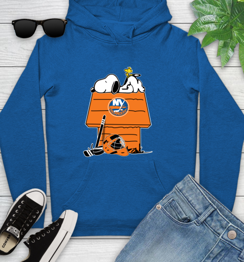New York Islanders NHL Hockey Snoopy Woodstock The Peanuts Movie (1) Youth Hoodie 9