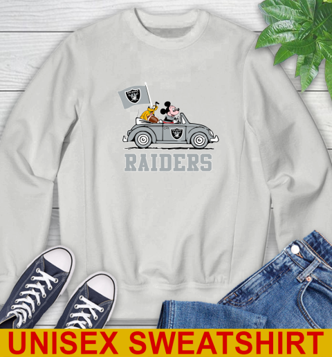 NFL Football Oakland Raiders Pluto Mickey Driving Disney Shirt Sweatshirt 5