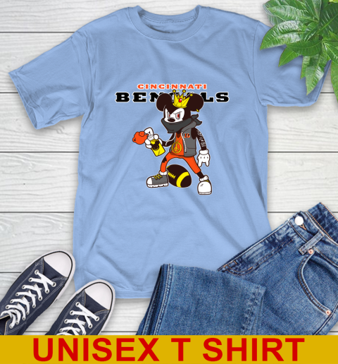 Cincinnati Bengals NFL Football Mickey Peace Sign Sports T-Shirt 11