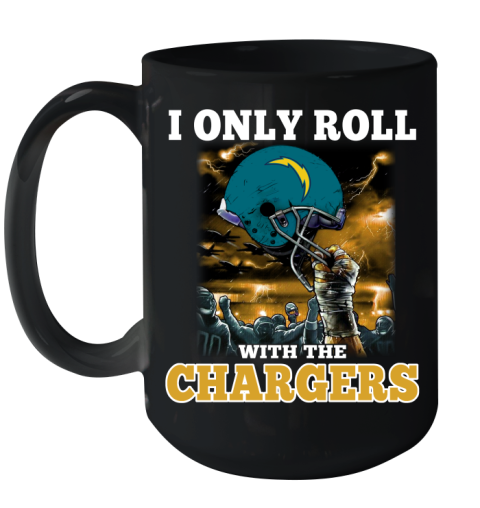 Los Angeles Chargers NFL Football I Only Roll With My Team Sports Ceramic Mug 15oz