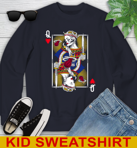 NBA Basketball Miami Heat The Queen Of Hearts Card Shirt Youth Sweatshirt 2