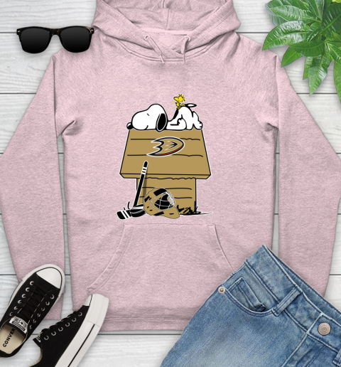 Anaheim Ducks NHL Hockey Snoopy Woodstock The Peanuts Movie Youth Hoodie 10