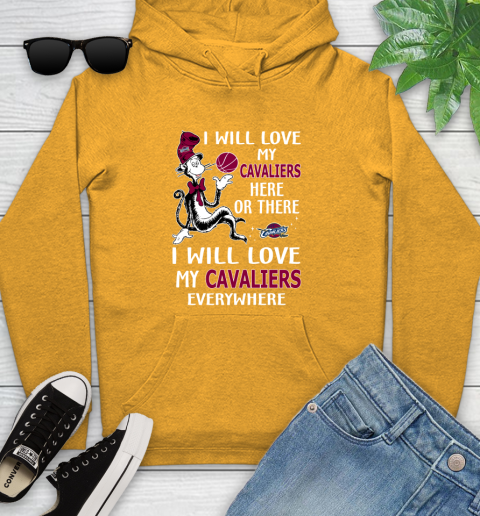 NBA Basketball Cleveland Cavaliers I Will Love My Cavaliers Everywhere Dr Seuss Shirt Youth Hoodie 2