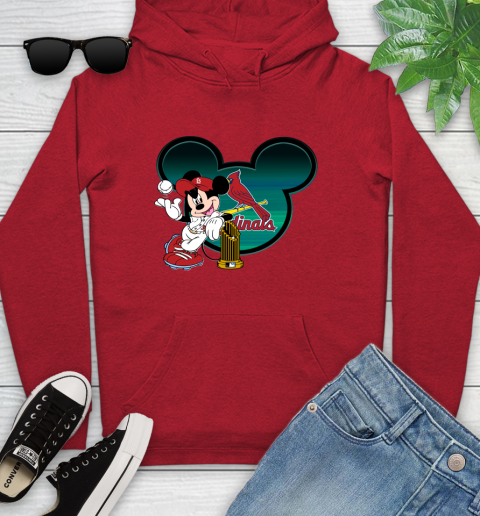 MLB St.Louis Cardinals The Commissioner's Trophy Mickey Mouse Disney Youth Hoodie 11