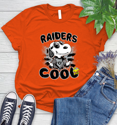 NFL Football Oakland Raiders Cool Snoopy Shirt Women's T-Shirt 3