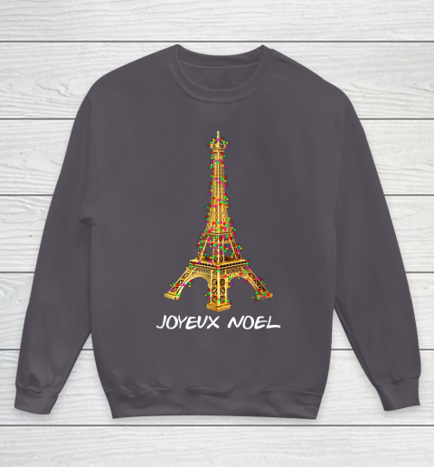Joyeux Noel French Merry Christmas Eiffel Tower Youth Sweatshirt 5