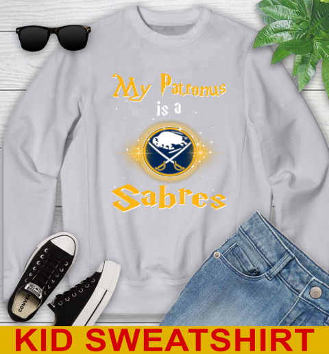 NHL Hockey Harry Potter My Patronus Is A Buffalo Sabres Youth Sweatshirt 3