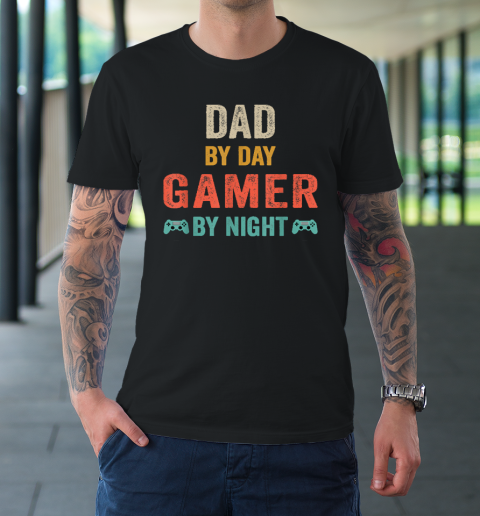 Dad By Day Gamer By Night Meme For Gamers T-Shirt