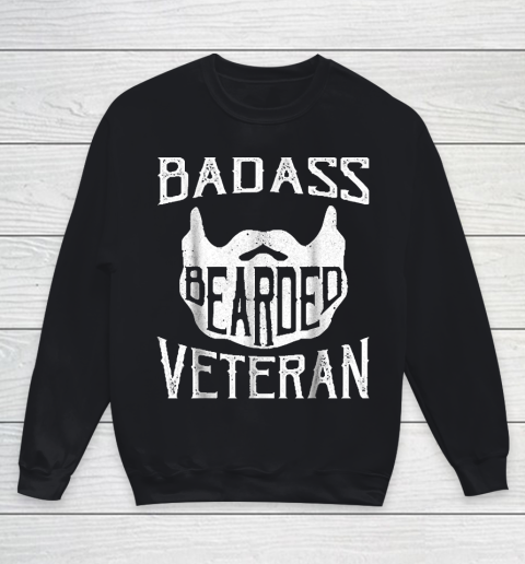 Grandpa Funny Gift Apparel  Badass Bearded Uncle Grandpa Dad Veterans Day Youth Sweatshirt