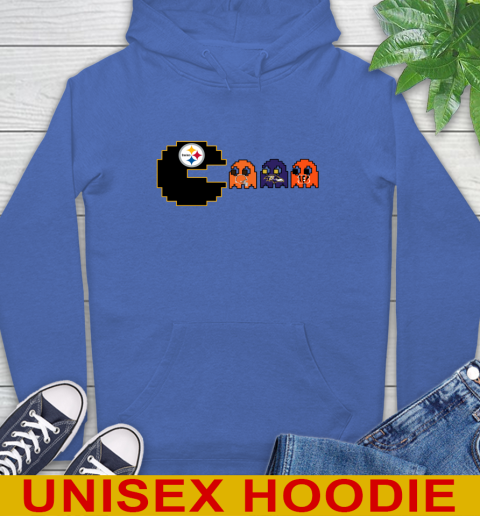 Pittsburgh Steelers NFL Football Pac Man Champion Hoodie 9