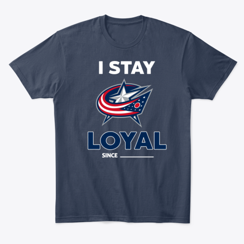 t42p columbus blue jackets i stay loyal classic t shirt 2 front navy