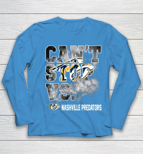 NHL Nashville Predators Hockey Can't Stop Vs Youth Long Sleeve 5