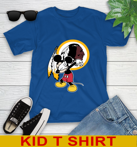 Washington Redskins NFL Football Dabbing Mickey Disney Sports Youth T-Shirt 9