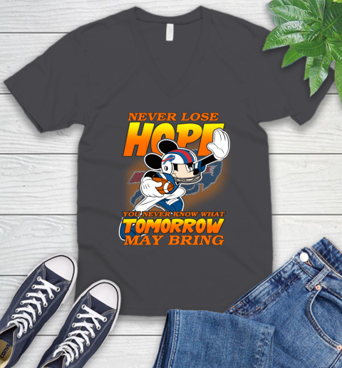 Buffalo Bills NFL Football Mickey Disney Never Lose Hope (1) V-Neck T-Shirt 4