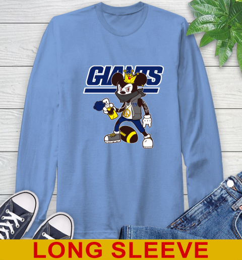 New York Giants NFL Football Mickey Peace Sign Sports Long Sleeve T-Shirt 11