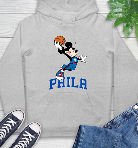 NBA Basketball Philadelphia 76ers Cheerful Mickey Mouse Shirt Hoodie 6